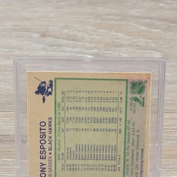 Tony Esposito Signed 1983 O Pee Chee NHL Hockey Card Autographed  Chicago - Picture 5 of 6